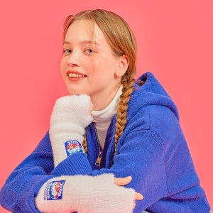 핸드 워머 - Happy Winter White, 방한 보온 겨울 암워머 팔토시 장갑 니트