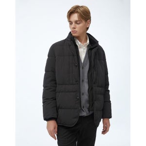 [헤지스]   HAZZYS 남성 차콜그레이 퀼팅 덕다운 긴팔 자켓 WHJA3D532CG