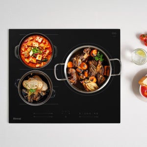 [린나이] 전국설치 린나이 3구 올파워 전기레인지 IHST3320M 3,400W 4Cell 쿼드쿠킹존