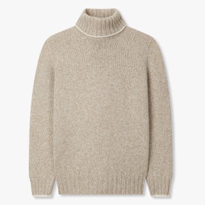 [맨온더분] [GRAN SASSO] 터틀넥 울 니트 풀오버_멜란지베이지 4715313117 2510614884