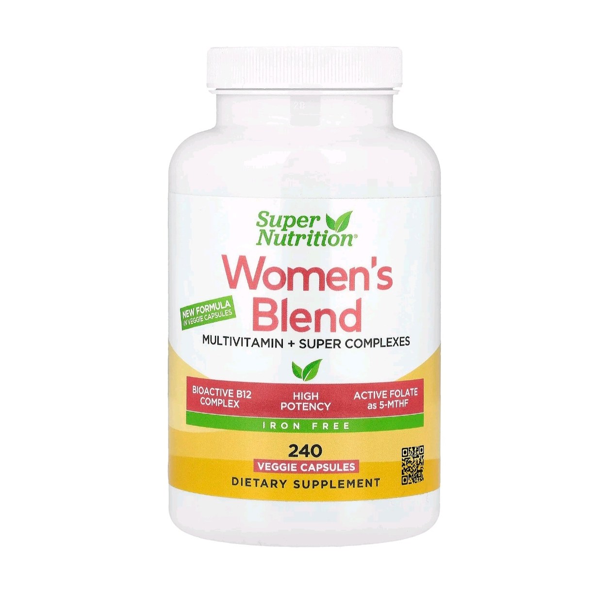 슈퍼뉴트리션 <b>우먼스 블렌드</b> 데일리 멀티비타민 밸런싱 보태니컬 철분 무함유 240정  1개