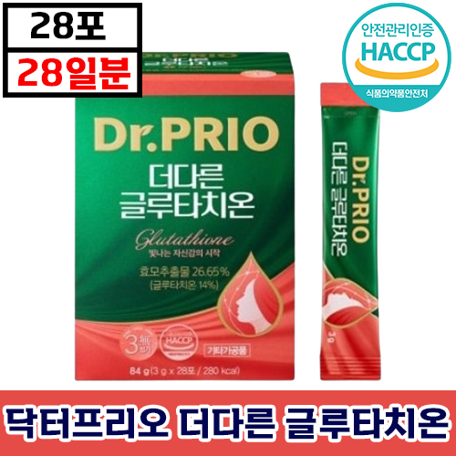 닥터프리오 <b>더다른</b> 글루타치온 리뉴얼된 필름으로 출고  84g  1박스