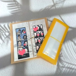 네컷 사진 정리 앨범 노란색 포토북 소중한 추억 보관 네컷앨범 포토북 사진앨범 사진첩