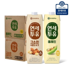 연세우유 [연세두유] 1000ml 24팩 (아몬드잣12 + 플레인12)