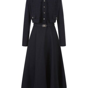 [제이제이 지고트 (패플)] [JJ JIGOTT]프린지 플레어 롱 원피스  재킷세트/GRAA0OP321