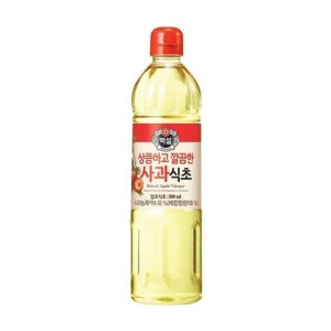 친절한탄씨 CJ 상큼하고 깔끔한 사과식초 500ml 베이킹소다 간장 사과식초 양조식초 식초