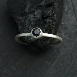 silver925 3mm 버마 사파이어 반지 천연석, 엠캐슬공방