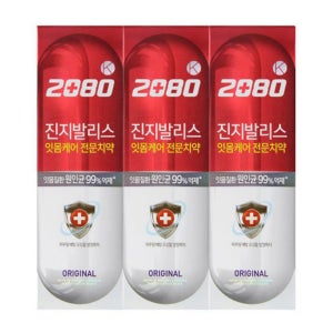 2080 진지발리스 잇몸치약(오리지날) (120G*3입)