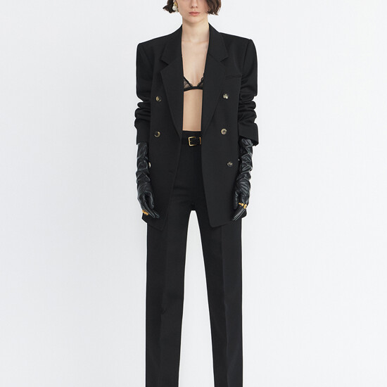 가브리엘 리 Oversized Double Breasted Blazer - Black