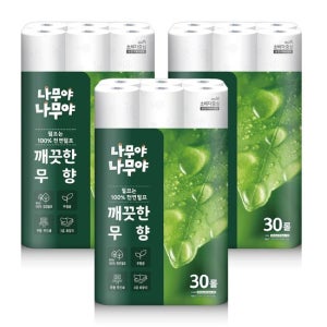 나무야나무야 깨끗한무향 25m 30롤 3팩