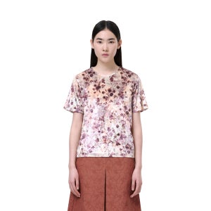 [포코포스카] VELVET HALF-SLEEVE TOP (PLUM)