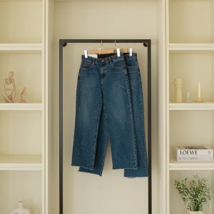 캔마트 키작아도 겨울 기모 세미 와이드 팬츠