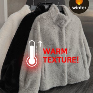 [겨울신상🔥밍크퍼자켓] 소프트 글로우 밍크퍼 자켓 (겨울아우터,도톰아우터,에코퍼,겨울자켓,하이넥,루즈핏아우터,연말룩)
