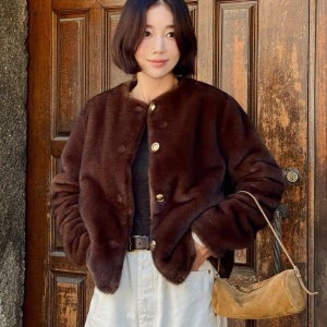 올리비아로렌 [기은세 착용] 올리비아로렌 여성 에코퍼자켓 VOBJF5WA111