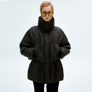 [르하스] HIGH NECK STRING GOOSE DOWN JACKET_BLACK