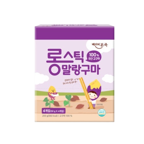베이비본죽 롱 스틱 말랑구마 성분 분석
