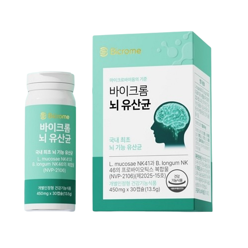 바이크롬 뇌 유산균 450mg x 30캡슐, 3개