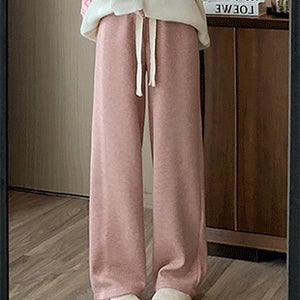 웜 밍크 기모 밴딩 팬츠