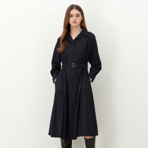 [키이스] 핀스트라이프 버튼업 셔츠 원피스 KE25A1FRD5838