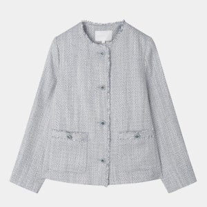 [요하넥스]글리터 프린지 트위드 자켓