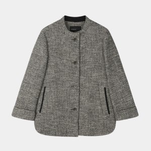 [요하넥스] 밴드넥 트위드 자켓