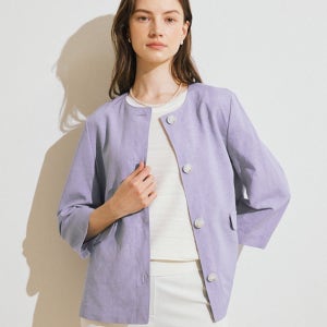 [요하넥스] 라운드넥 스티치 린넨 자켓