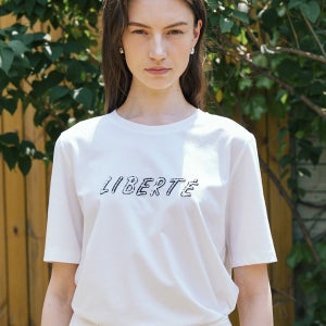 레터링비딩 하프슬리브 티