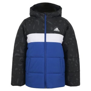 아디다스 키즈 주니어 컬러블록 패디드 패딩 점퍼 IL6097