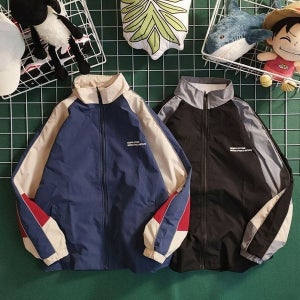 [하프클럽]모노무드 간절기 스트릿룩 배색 바람막이 여자 남자 바막