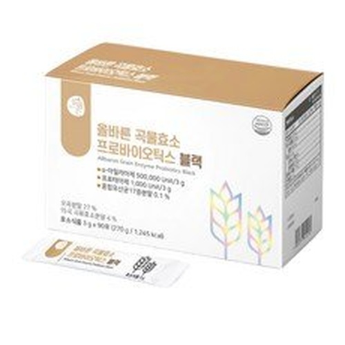 <b>뉴트올로지</b> 바른 올바른 곡물효소 프로바이오틱스 블랙  270g  4개