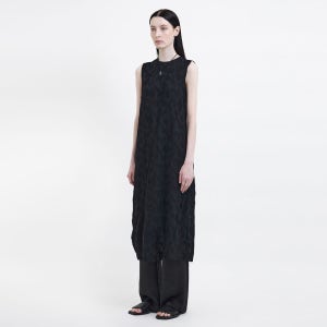 [유스] Row-Edge Dress - Black