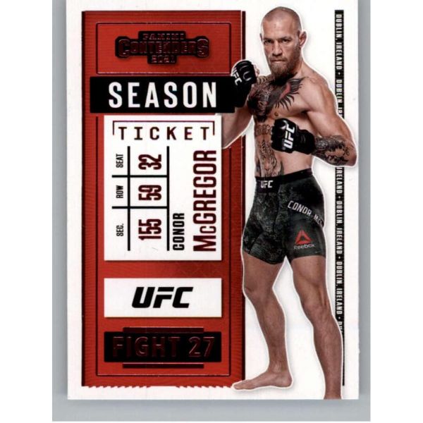 2021 파니니 핑크 UFCMMA 컨텐더스 시즌 티켓 1 코너 맥그리거 라이트급 공식 MMA 트레이딩 카드 원시NM 이상 상태 기록