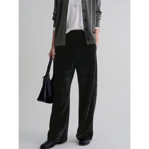 [에잇세컨즈] 벨루어 밴딩 팬츠 블랙 (325X21LY65)