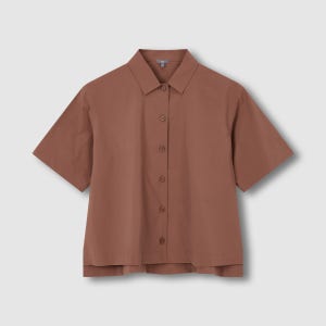 [자주] 여 사각사각 반팔 셔츠 - 브릭 (J115203110)