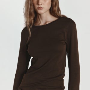 [이십칠와이] 핑거홀 롱 슬리브리스 (브라운) YWE3DNFL001