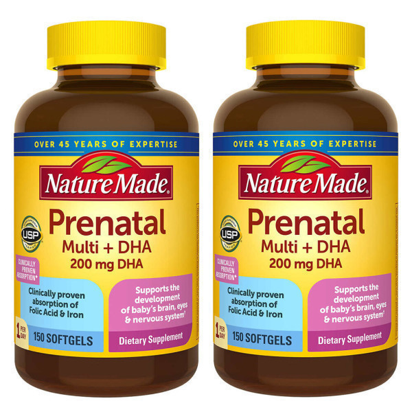 NatureMade 직구) 임산부 <b>프리네이탈</b> Prenatal <b>DHA</b> 1+1 총<b>300</b>정