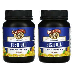 발린스 <b>프레쉬 캐치 피쉬 오일</b> 보조제 오메가3 EPA/DHA 오렌지 100캡슐 x 2개