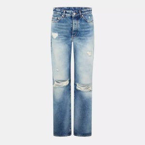 헤론프레스톤 여성 디스트레스 스트레이트 빈티지 블루 데님 팬츠 Women s Distressed Straight Leg Jeans Vintage Blue 6470 115389317