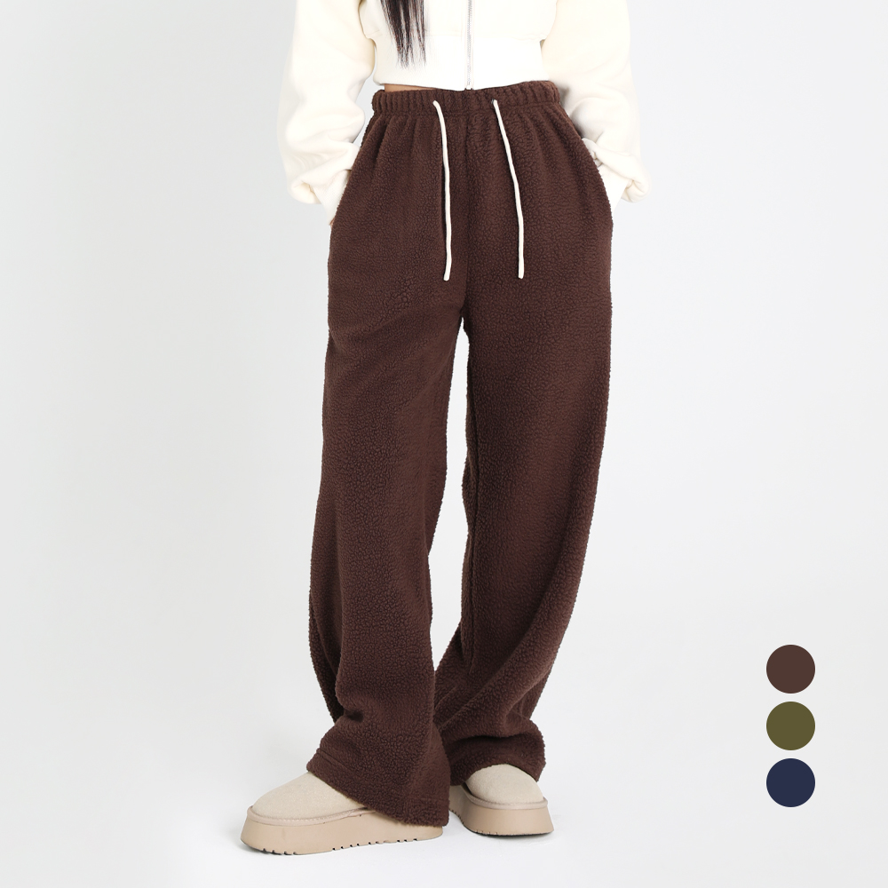 닷이프 여성용 윈터 플리스 와이드 팬츠 P25FW1-A2381 브라운 XL