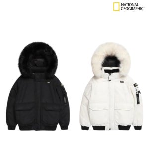 백화점판 내셔널지오그래픽 키즈 숏 다운 패딩 점퍼 유아동 공용 발열 안감 겨울 보온 아우터