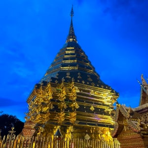 치앙마이 도이수텝 왓우몽 왓파란 야경투어(카페,픽드랍 포함)