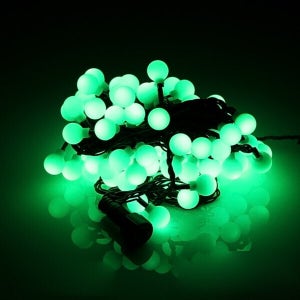 비츠온 LED 트리전구 크리스마스 조명 96구 앵두 흑색선 그린