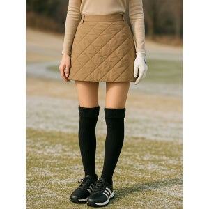 [맥케이슨]  여성 다이아 퀼팅 패딩 스커트 팬츠 카멜 MCW4PS882CAM