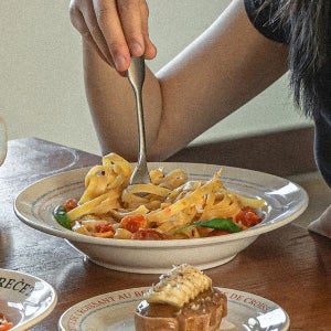 [코지테이블] 라세라미끄 레시피 레터링 홈카페 파스타볼 25cm