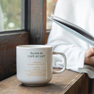 [코지테이블] 라세라미끄 레시피 레터링 홈카페 머그컵 380ml