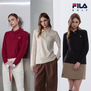 휠라골프 여성 기모 카라셔츠 3종 세트