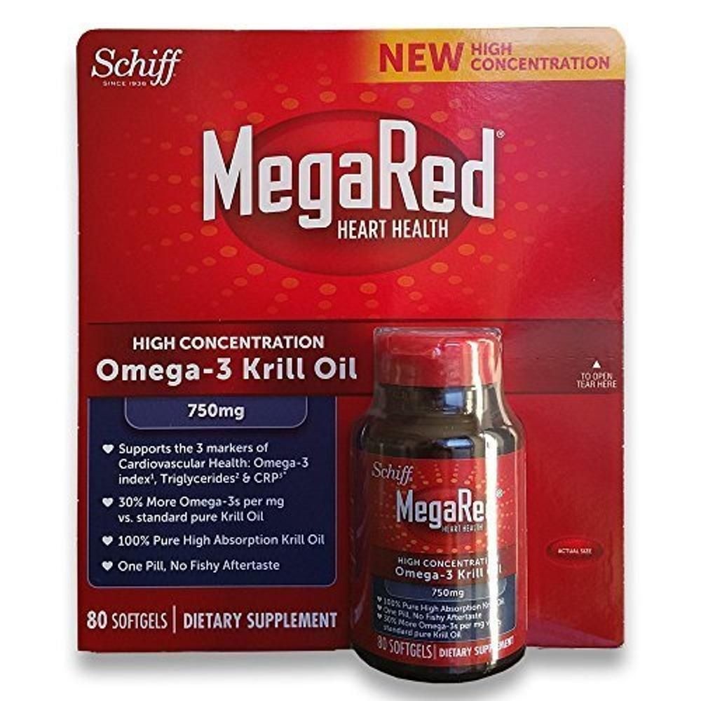 Schiff Mega Red 고농도 750mg 소프트젤 80정