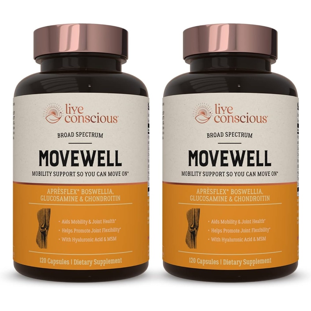 <b>Live Conscious</b> 글루코사민 콘드로이틴 MoveWell <b>관절</b> 건강 보조식품