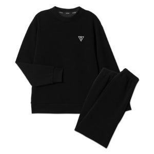 밍크기모 밴딩조거 여성 이지웨어 세트 - 블랙