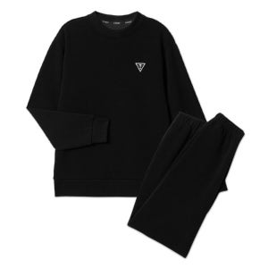 밍크기모 밴딩조거 남성 이지웨어 세트 - 블랙